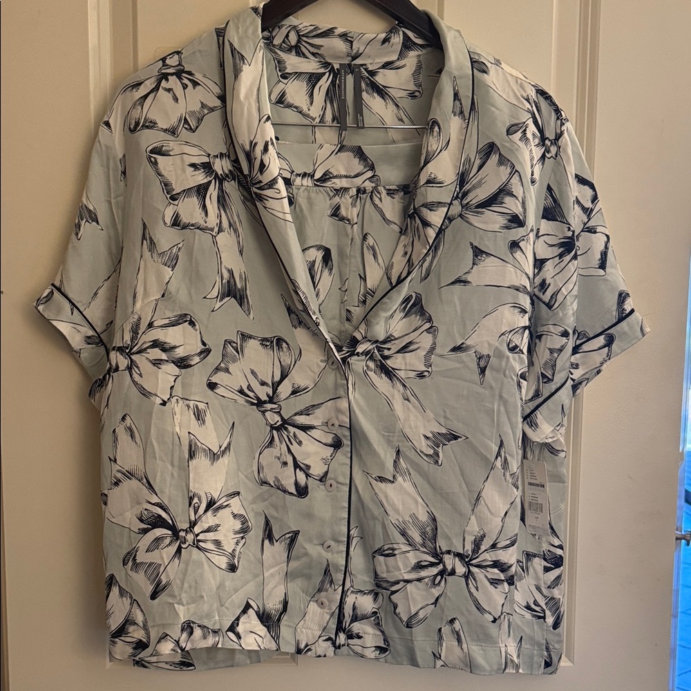Anthropologie Silky Floral Pajama Top